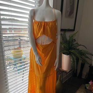 Bar III orange Maxi Dress